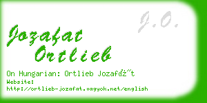 jozafat ortlieb business card